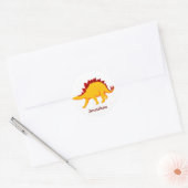 Stegosaurus Dinosaur Design Classic Round Sticker (Envelop)