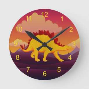Stegosaurus Dinosaur Design Ronde Klok