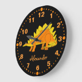 Stegosaurus Dinosaur Persoonlijke klok voor kinder (Hoek)