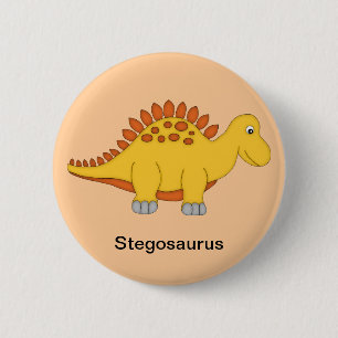 Stegosaurus Dinosaur Ronde Button 5,7 Cm