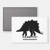 Stegosaurus Dinosaur Silhouet Magneet (Voorkant / Achterkant)