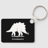 Stegosaurus Dinosaur Silhouet Sleutelhanger (Voorkant)