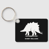 Stegosaurus Dinosaur Silhouet Sleutelhanger (Achterkant)