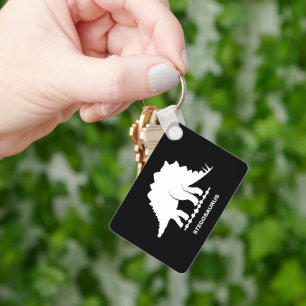 Stegosaurus Dinosaur Silhouet Sleutelhanger