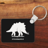 Stegosaurus Dinosaur Silhouet Sleutelhanger (Voorkant)