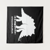Stegosaurus Dinosaur Silhouet Tapijt Wandkleed (Voorkant (horizontaal))
