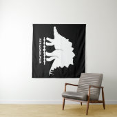Stegosaurus Dinosaur Silhouet Tapijt Wandkleed (In Situ (horizontaal))