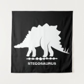 Stegosaurus Dinosaur Silhouet Tapijt Wandkleed (Voorkant)