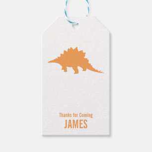 Stegosaurus Dinosaur Silhouette Birthday Gift Labe Cadeaulabel