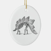 Stegosaurus Dinosaur Skeleton Fossil Keramisch Ornament (Rechts)