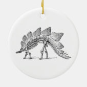 Stegosaurus Dinosaur Skeleton Fossil Keramisch Ornament (Achterkant)