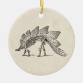 Stegosaurus Dinosaur Skeleton Fossil Keramisch Ornament (Voorkant)