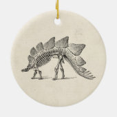Stegosaurus Dinosaur Skeleton Fossil Keramisch Ornament (Achterkant)