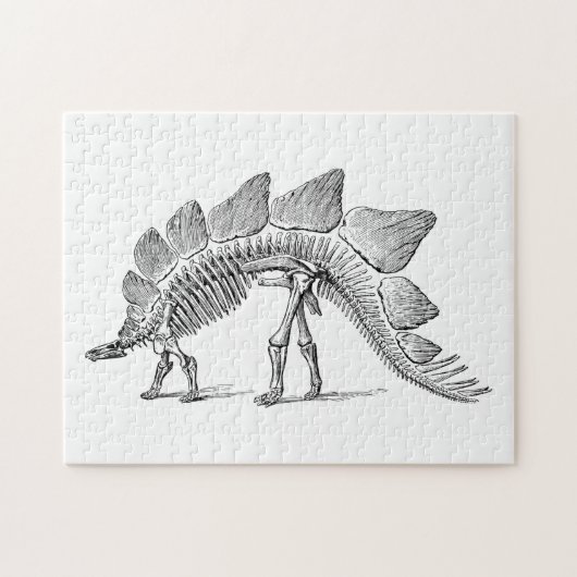 Stegosaurus Dinosaur Skeleton Fossil Legpuzzel (Horizontaal)
