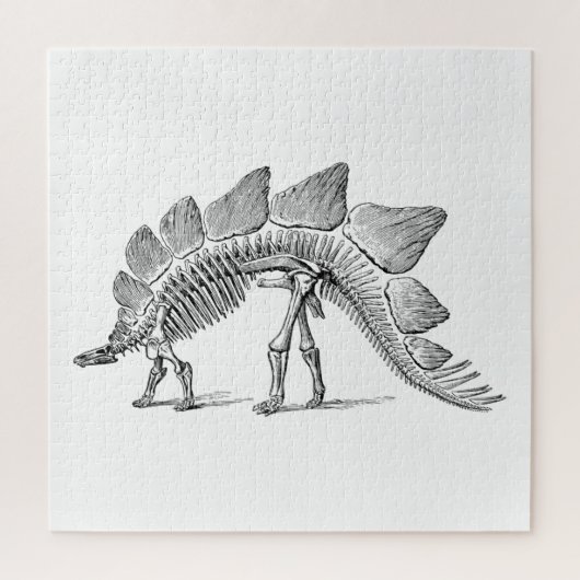 Stegosaurus Dinosaur Skeleton Fossil Legpuzzel (Verticaal)