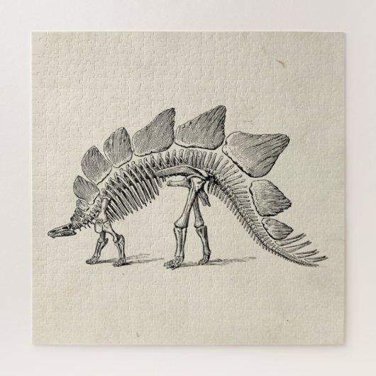 Stegosaurus Dinosaur Skeleton Fossil Legpuzzel (Verticaal)
