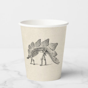 Stegosaurus Dinosaur Skeleton Fossil Papieren Bekers