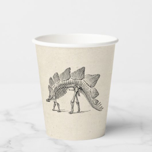 Stegosaurus Dinosaur Skeleton Fossil Papieren Bekers (Voorkant)