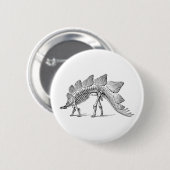 Stegosaurus Dinosaur Skeleton Fossil Ronde Button 5,7 Cm (Voorkant /achterkant)