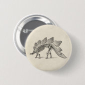 Stegosaurus Dinosaur Skeleton Fossil Ronde Button 5,7 Cm (Voorkant /achterkant)