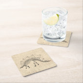 Stegosaurus Dinosaur Skeleton  Script Paper Kartonnen Onderzetters (Insitu)