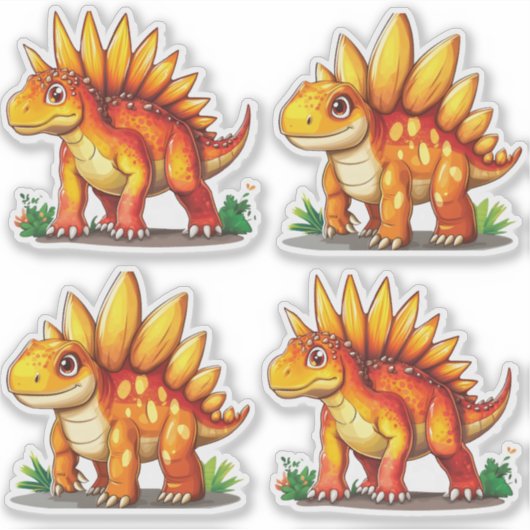 Stegosaurus Dinosaur Sticker (Voorkant)