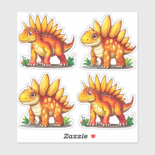 Stegosaurus Dinosaur Sticker (Vel)