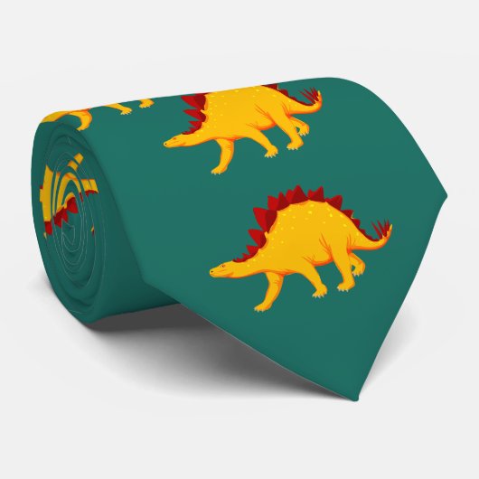 Stegosaurus Dinosaur Stropdas (Opgerold)