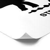 Stegosaurus dinosaurus silhouet poster (Hoek)