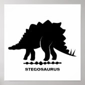 Stegosaurus dinosaurus silhouet poster (Voorkant)