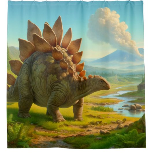 Stegosaurus Douchegordijn (Voorkant)