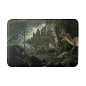 Stegosaurus en Deinonychus Dinosaurs Badmat (Voorkant)
