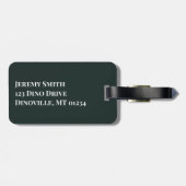 Stegosaurus en Deinonychus Dinosaurs Bagagelabel (Achterkant horizontaal)