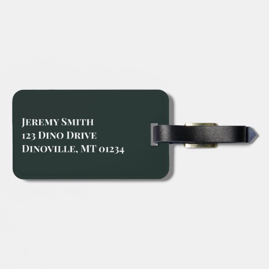 Stegosaurus en Deinonychus Dinosaurs Bagagelabel (Achterkant horizontaal)