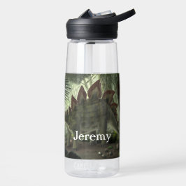 Stegosaurus en Deinonychus met naam Waterfles