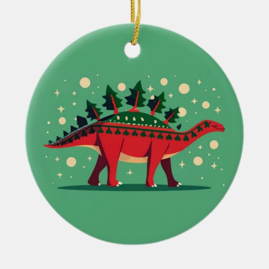 Stegosaurus Evergreen Delight Ornament (Voorkant)