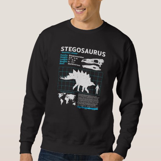 Stegosaurus Feitenblad Dinosaurus Feiten   Trui (Voorkant)