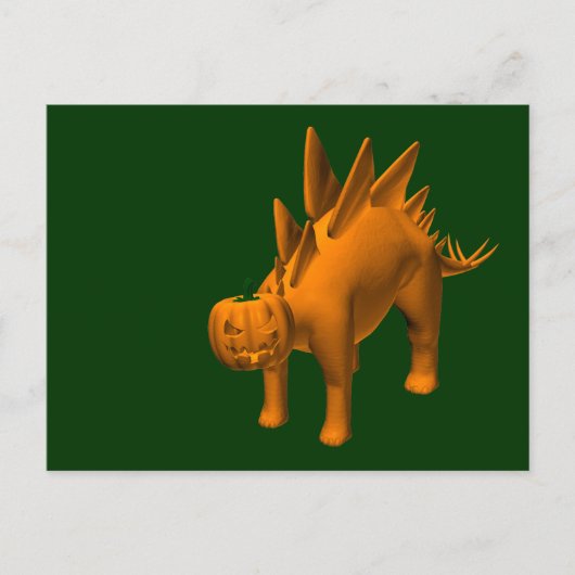 Stegosaurus halloweenis briefkaart (Voorkant)