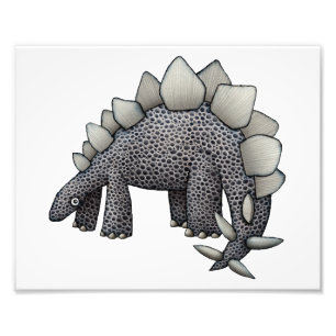 Stegosaurus Illustratie Foto Afdruk