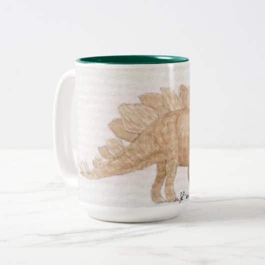 Stegosaurus Jumbo Coffee Mok (Voorkant links)