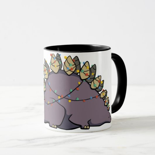 Stegosaurus kerstlampjes Mok (Voorkant rechts)