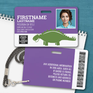 Stegosaurus Kinderarts Dagopvang Medewerker Foto Badge
