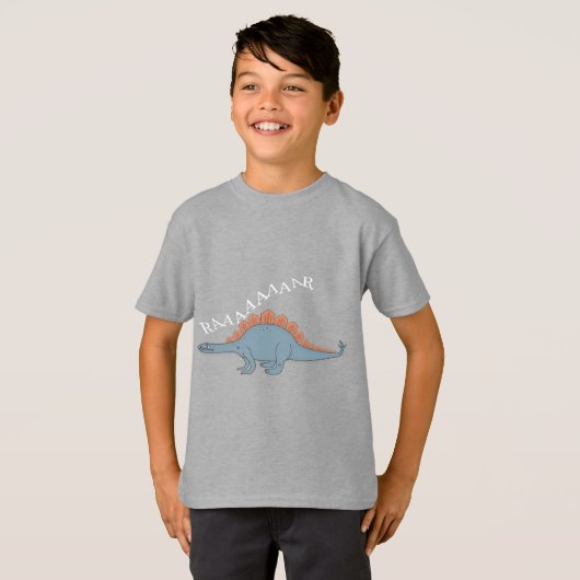 Stegosaurus — Kinderen Basic T-Shirt (Voorkant volledig)