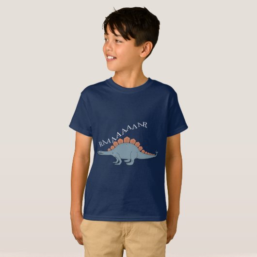 Stegosaurus — Kinderen Basic T-Shirt (Voorkant volledig)