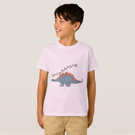 Stegosaurus — Kinderen Basic T-Shirt (Voorkant volledig)