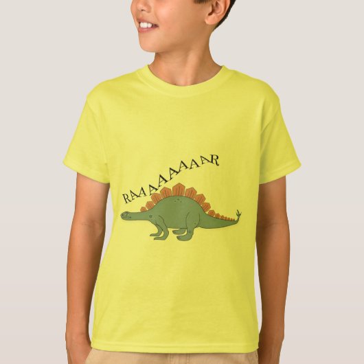 Stegosaurus — Kinderen Basic T-Shirt (Voorkant)