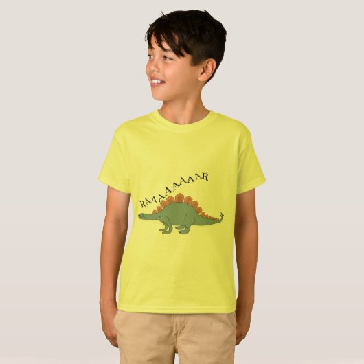 Stegosaurus — Kinderen Basic T-Shirt (Voorkant volledig)