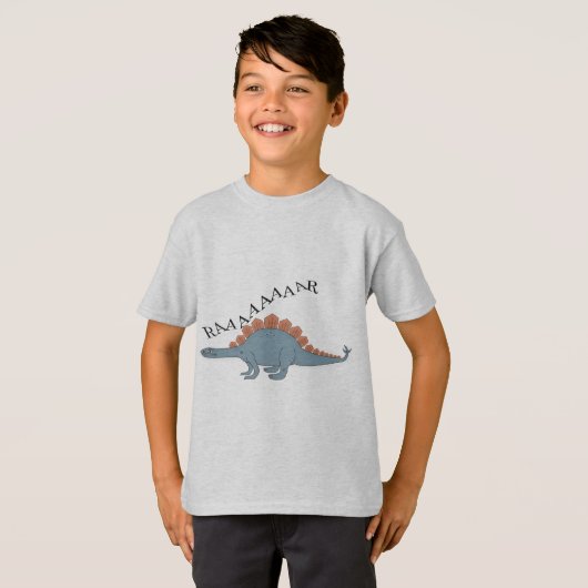 Stegosaurus — Kinderen Basic T-Shirt (Voorkant volledig)