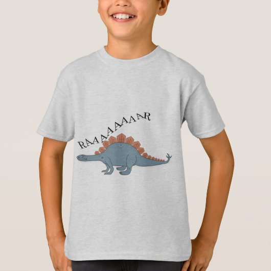 Stegosaurus — Kinderen Basic T-Shirt (Voorkant)