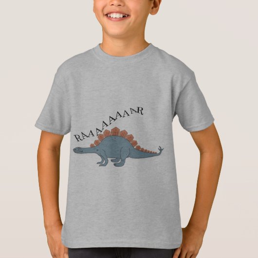 Stegosaurus — Kinderen Basic T-Shirt (Voorkant)